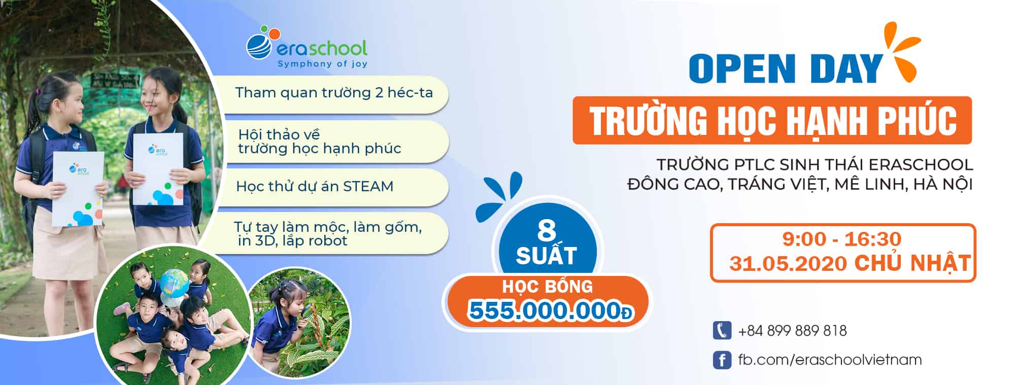 Banner Website Trường Học Hạnh Phúc